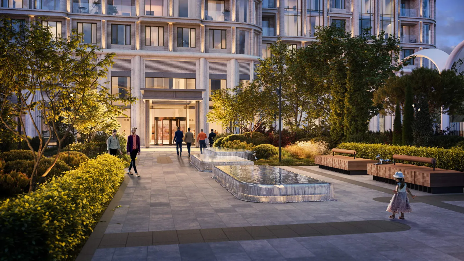 Входная группа дома «Татарская 35» в саду